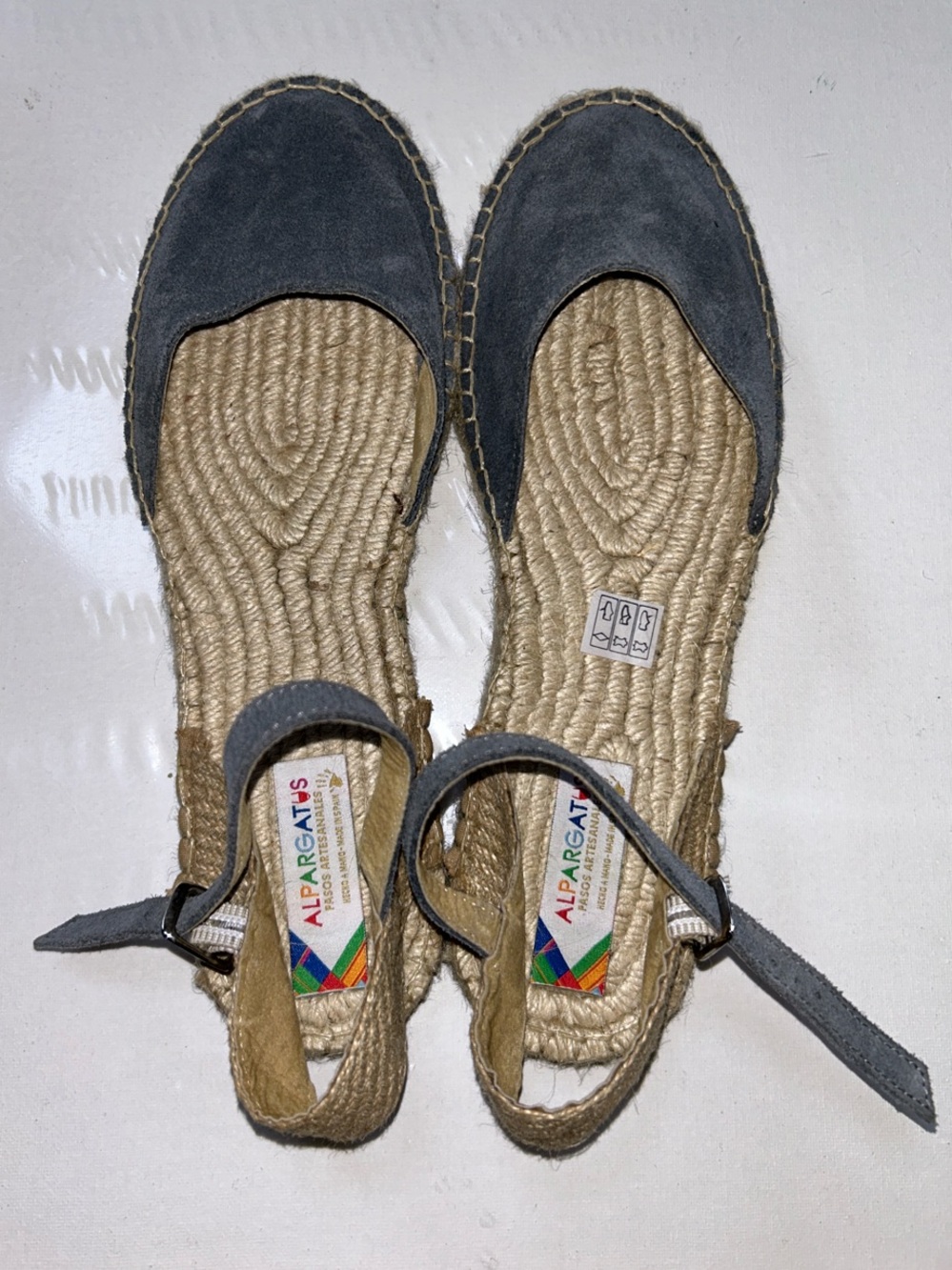 NWOB Alpargatus Valencian Suede Espadrille Sandals Handmade in Spain size 41